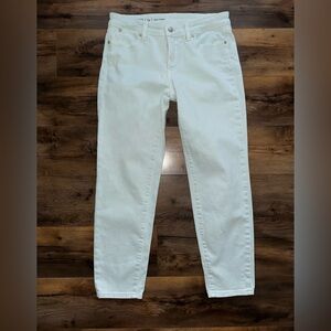 Talbots Flawless Light Green Blue Slim Ankle Jeans Petite 2P Classic Clean Denim